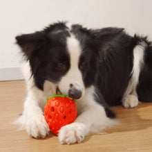 Strawberry-Shaped Treat Dispensing Puzzle Toy
