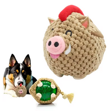 Interactive Plush Squeaky Ball Dog Toy