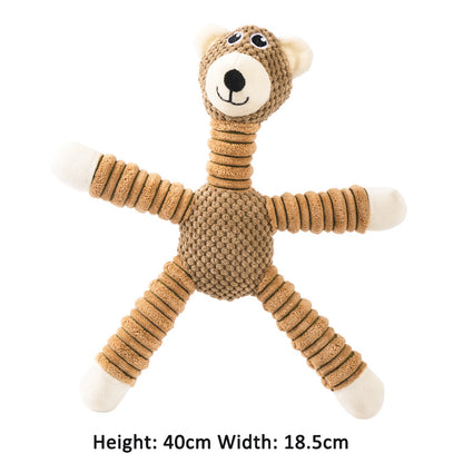 Elephant, Pig & Bear Plush Squeaky Toy Set
