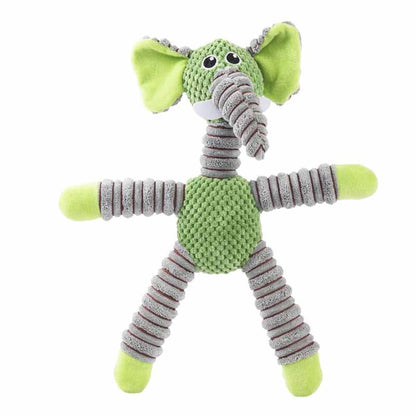 Elephant, Pig & Bear Plush Squeaky Toy Set