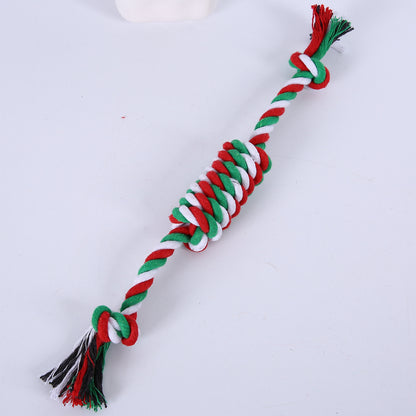 Christmas Cotton Rope Dog Toy Set