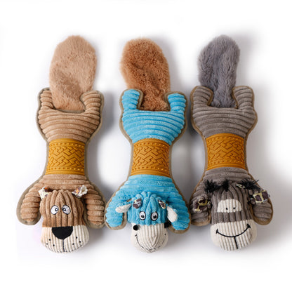 Long Plush Squeaky Chew Toy for Dogs