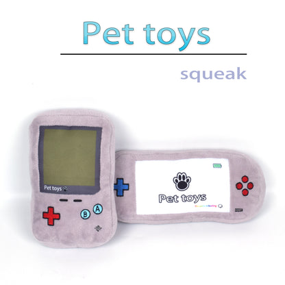 Grey Plush Squeaky Pet Toy