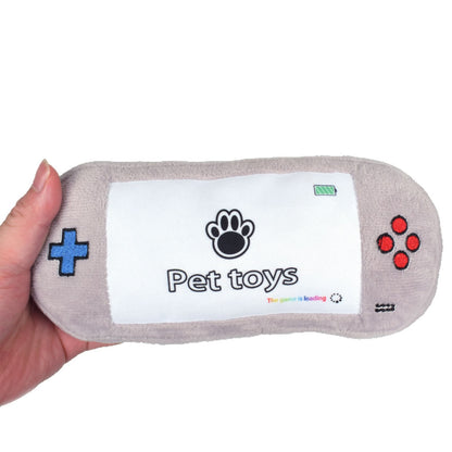 Grey Plush Squeaky Pet Toy