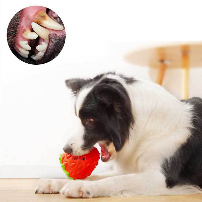 Strawberry-Shaped Treat Dispensing Puzzle Toy