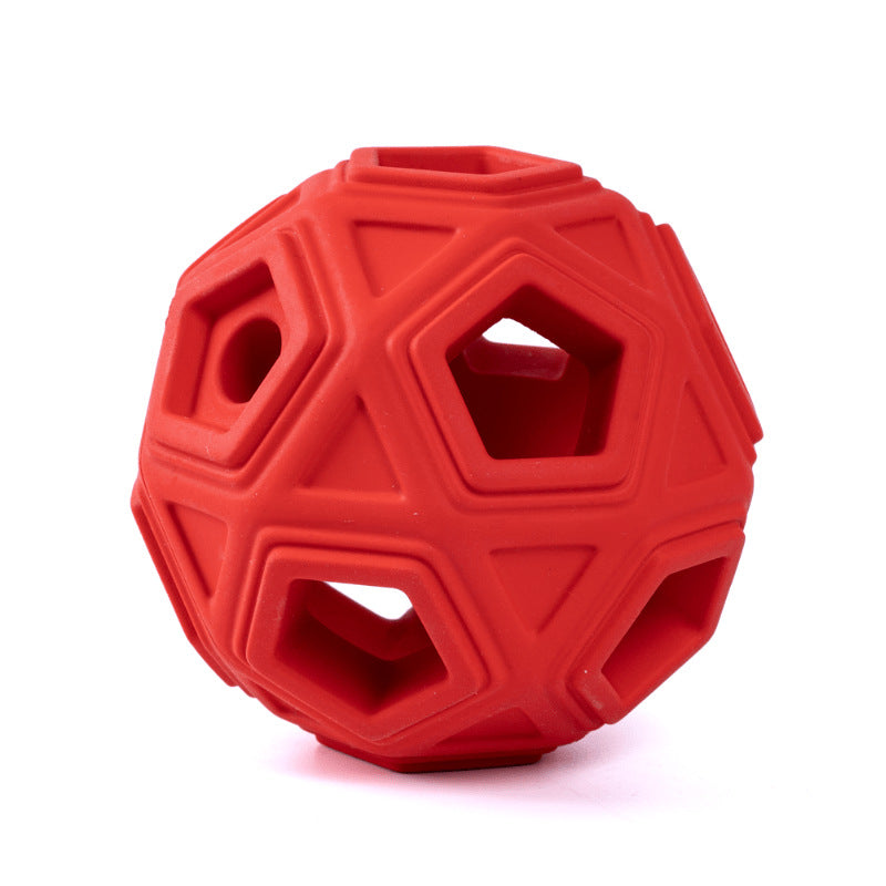 Rubber & Rope Interactive Chew Ball for Dogs