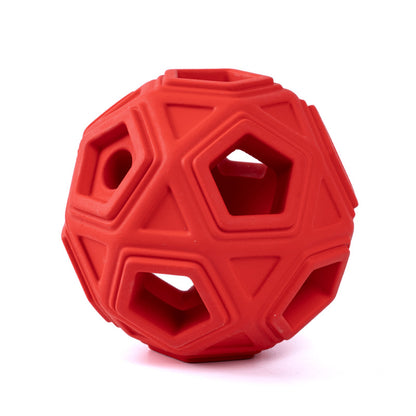 Rubber & Rope Interactive Chew Ball for Dogs
