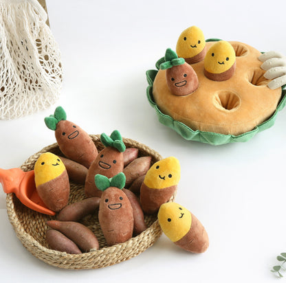 Peanut & Sweet Potato Plush Pull Toy Set