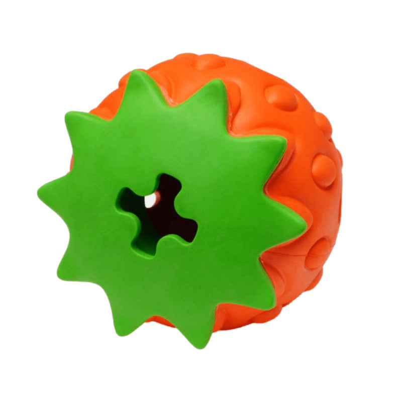 Strawberry-Shaped Treat Dispensing Puzzle Toy