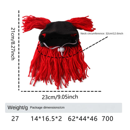 Braided Pigtail Knit Pet Hat
