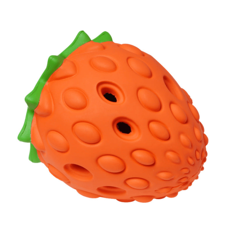 Strawberry-Shaped Treat Dispensing Puzzle Toy