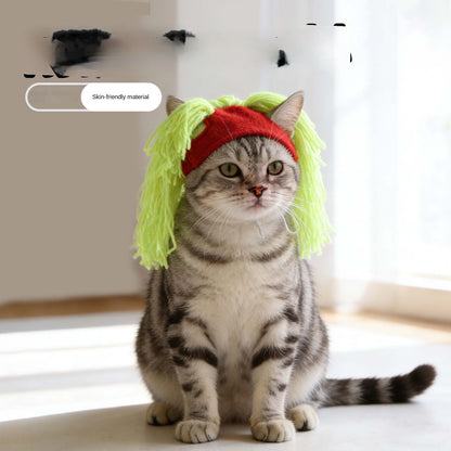 Braided Pigtail Knit Pet Hat