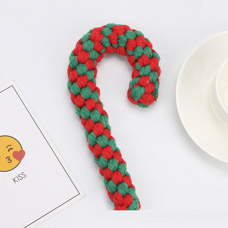 Christmas Cotton Rope Dog Toy Set