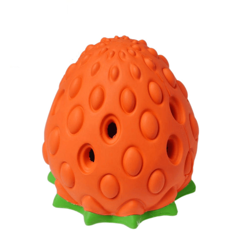 Strawberry-Shaped Treat Dispensing Puzzle Toy