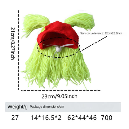 Braided Pigtail Knit Pet Hat
