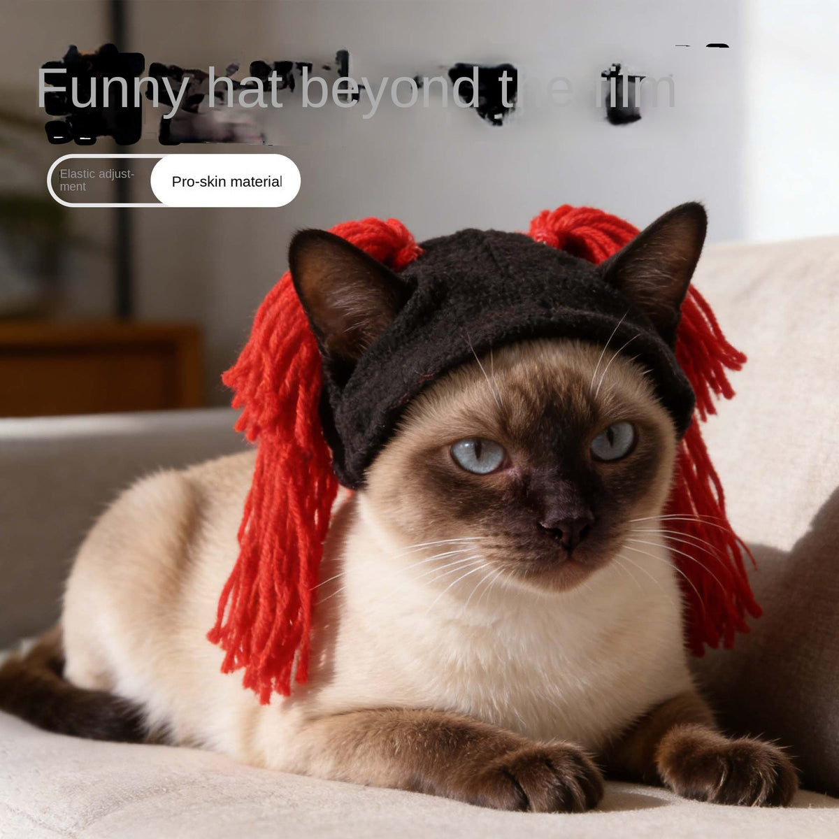 Braided Pigtail Knit Pet Hat