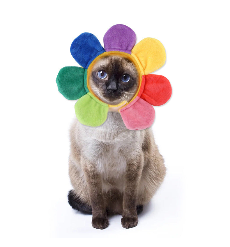 Sunflower Pattern Cat Headpiece