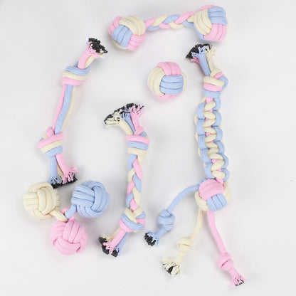 Cotton Knot Rope Dog Toy Set