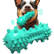 Dumbbell-Shaped Squeaky Rubber Chew Toy